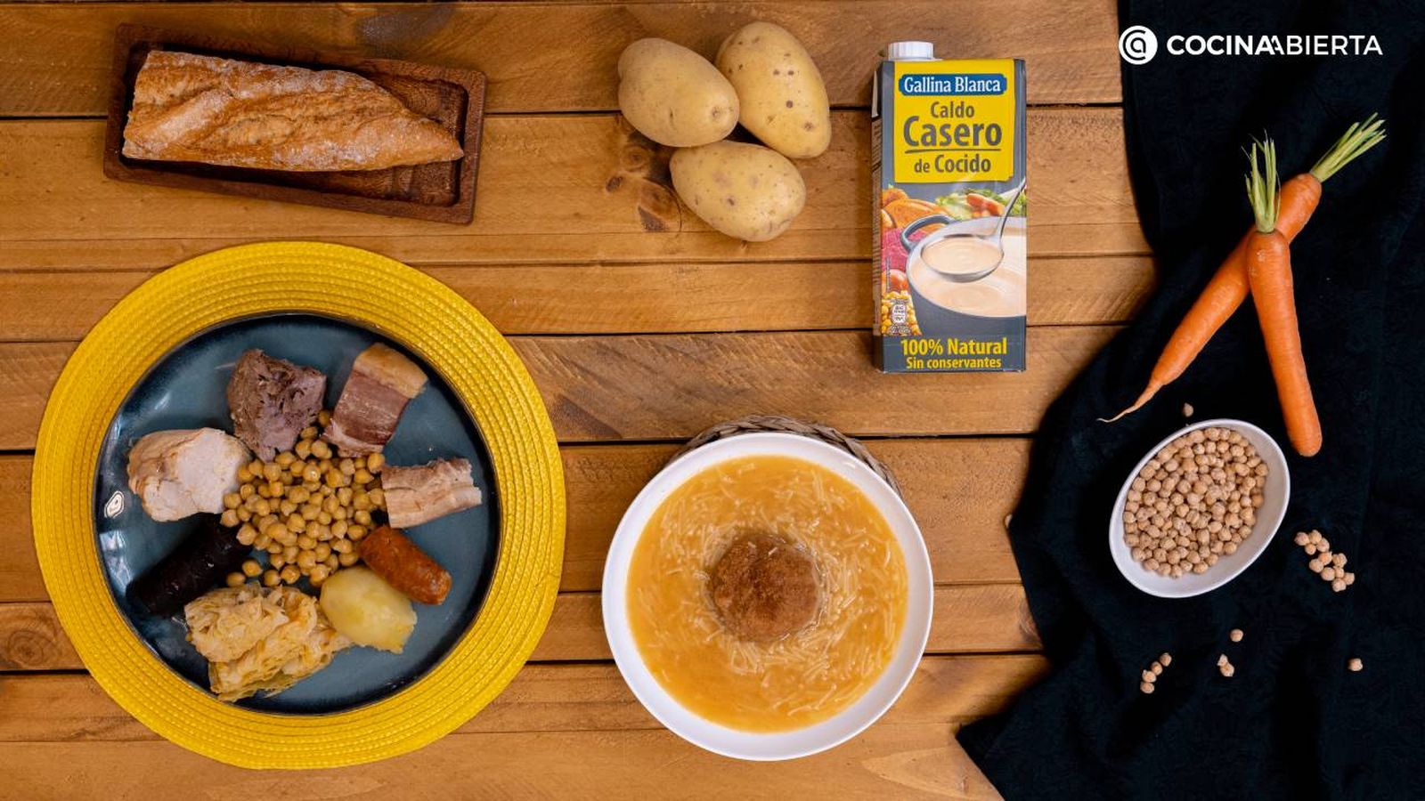 El cocido madrileño con pelotas es un clásico de la cocina española