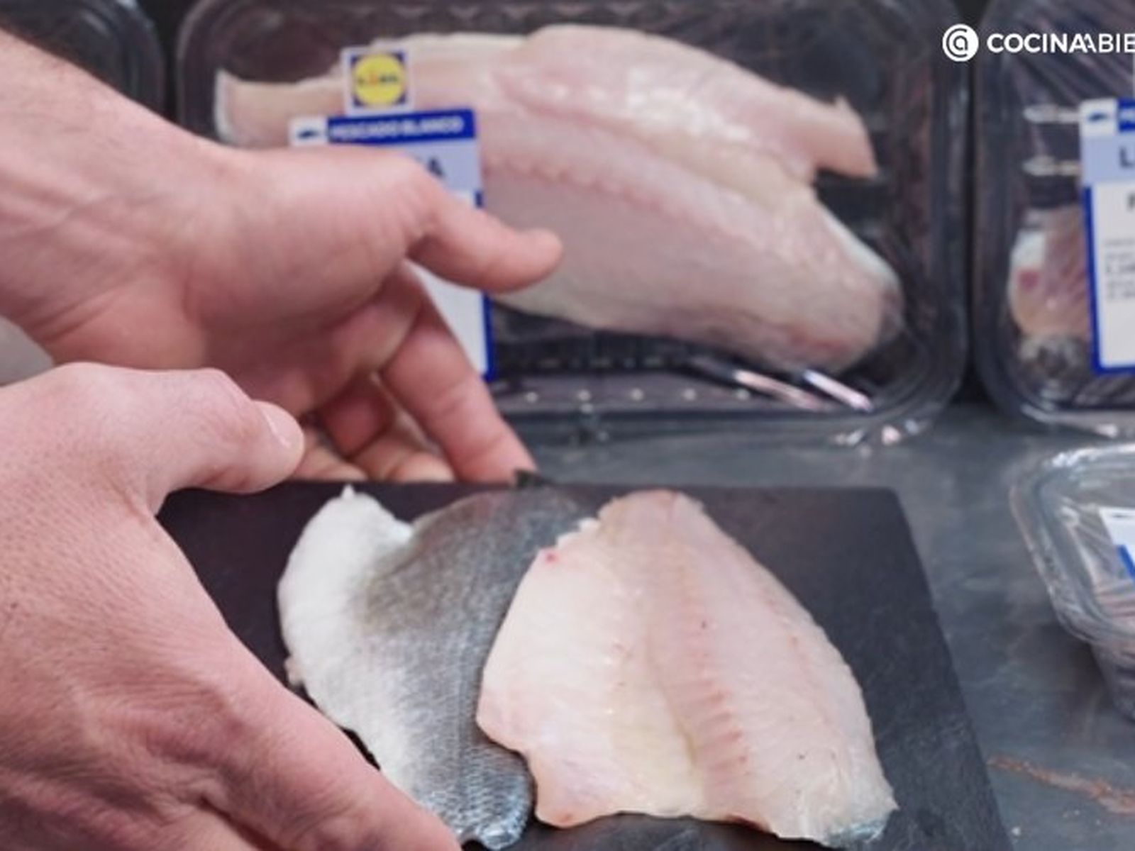 Lubina a la bilbaína - lubina de Lidl