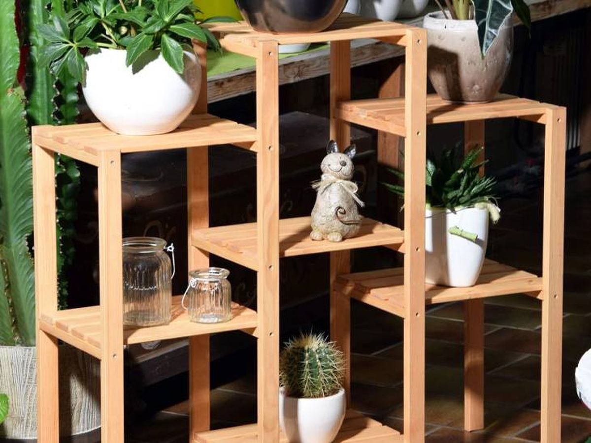 estanteria para macetas lidl