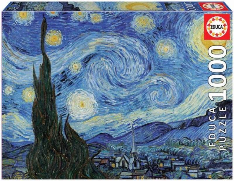 Puzzle de La noche estrellada de Van Gogh.
