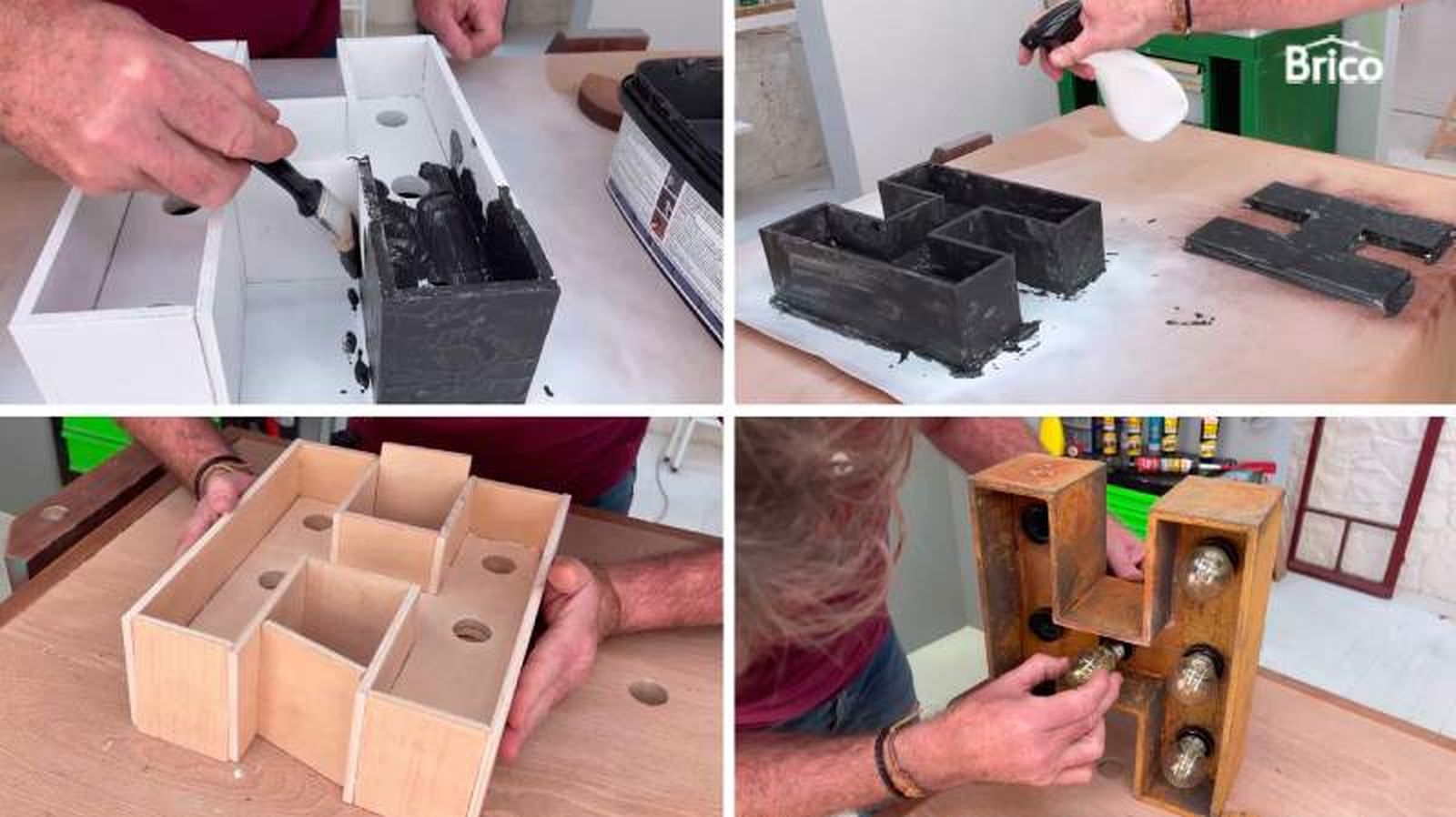 Montar y pintar la letra de madera