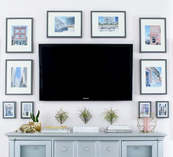pared tv cuadros 3