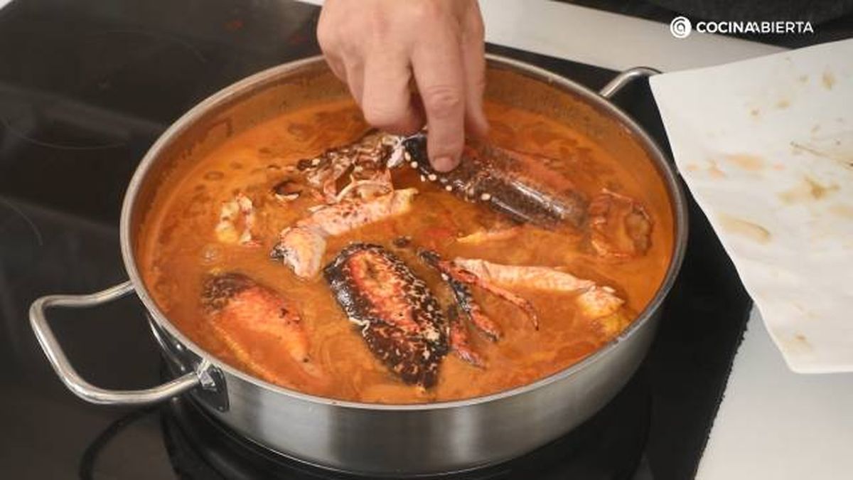 arroz meloso bogavante paso 5