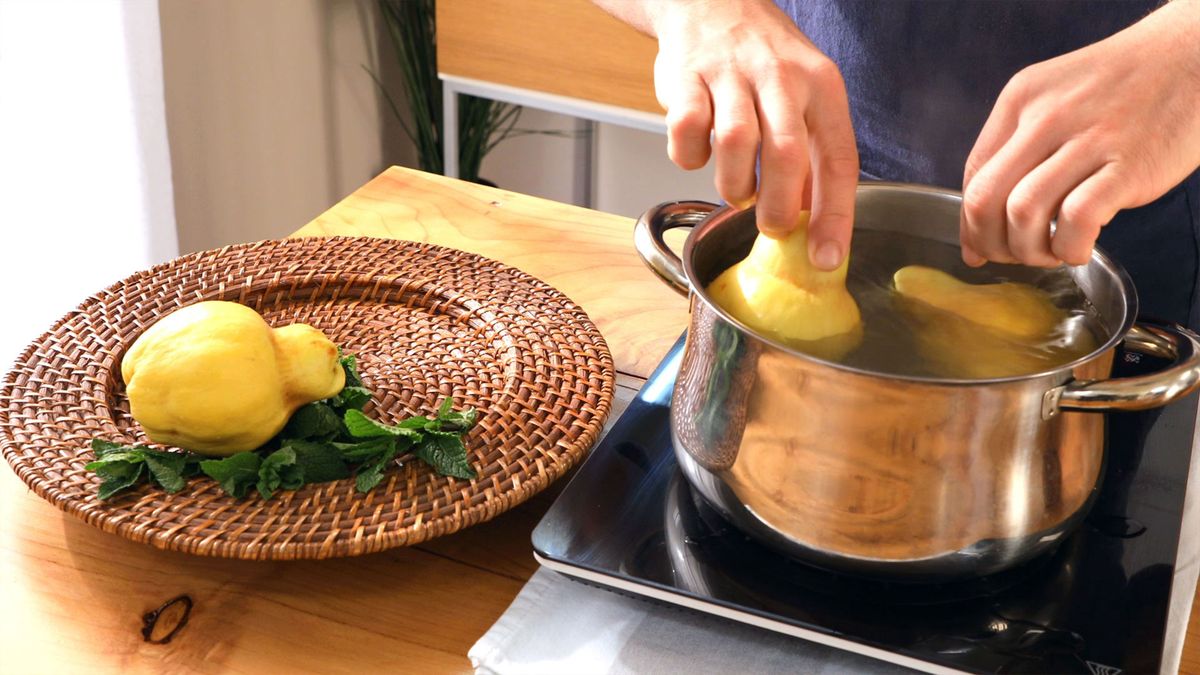 dulce de membrillo casero  paso 1