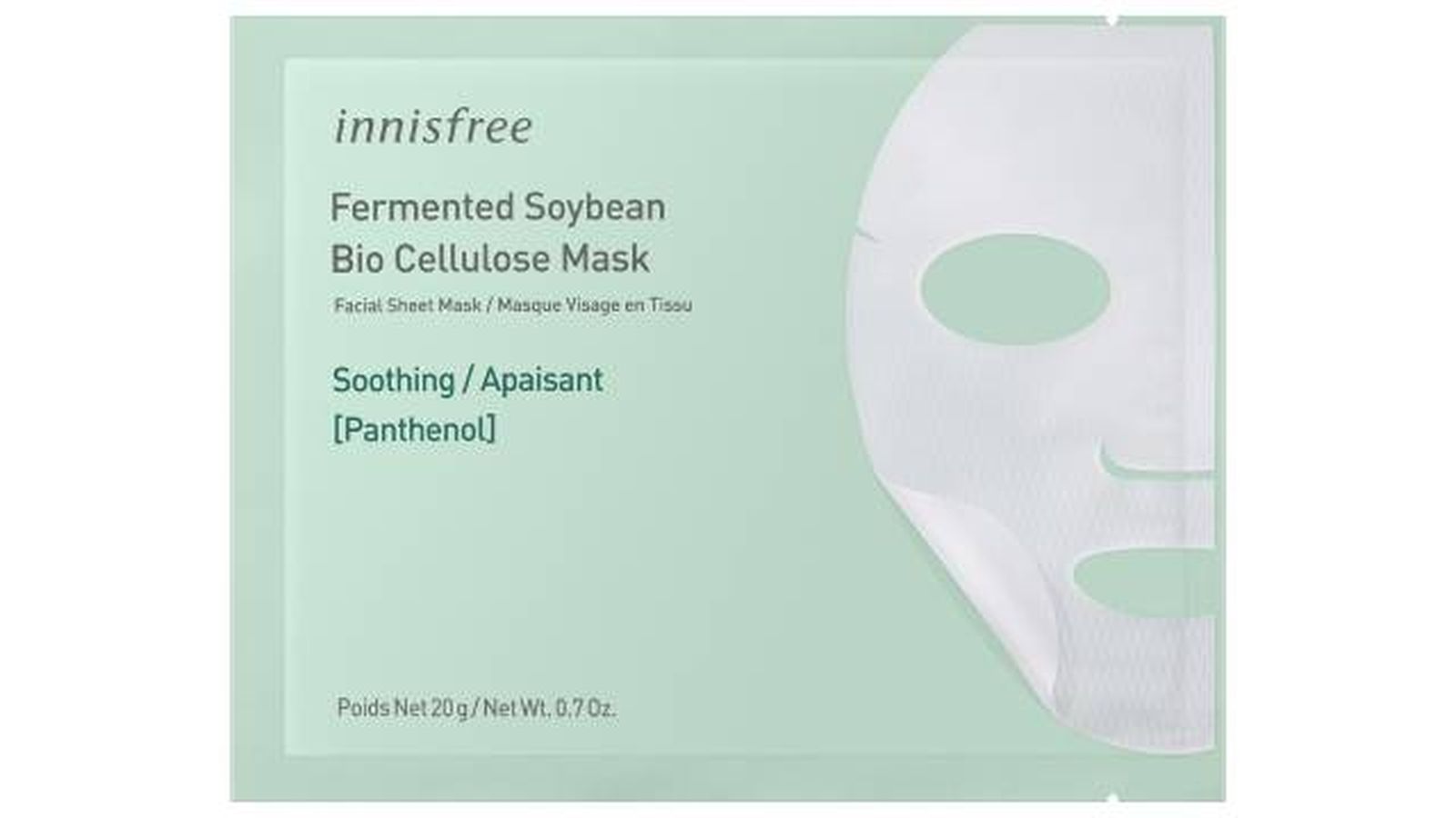 mascarilla de soja fermentada bio celulosa pantenol