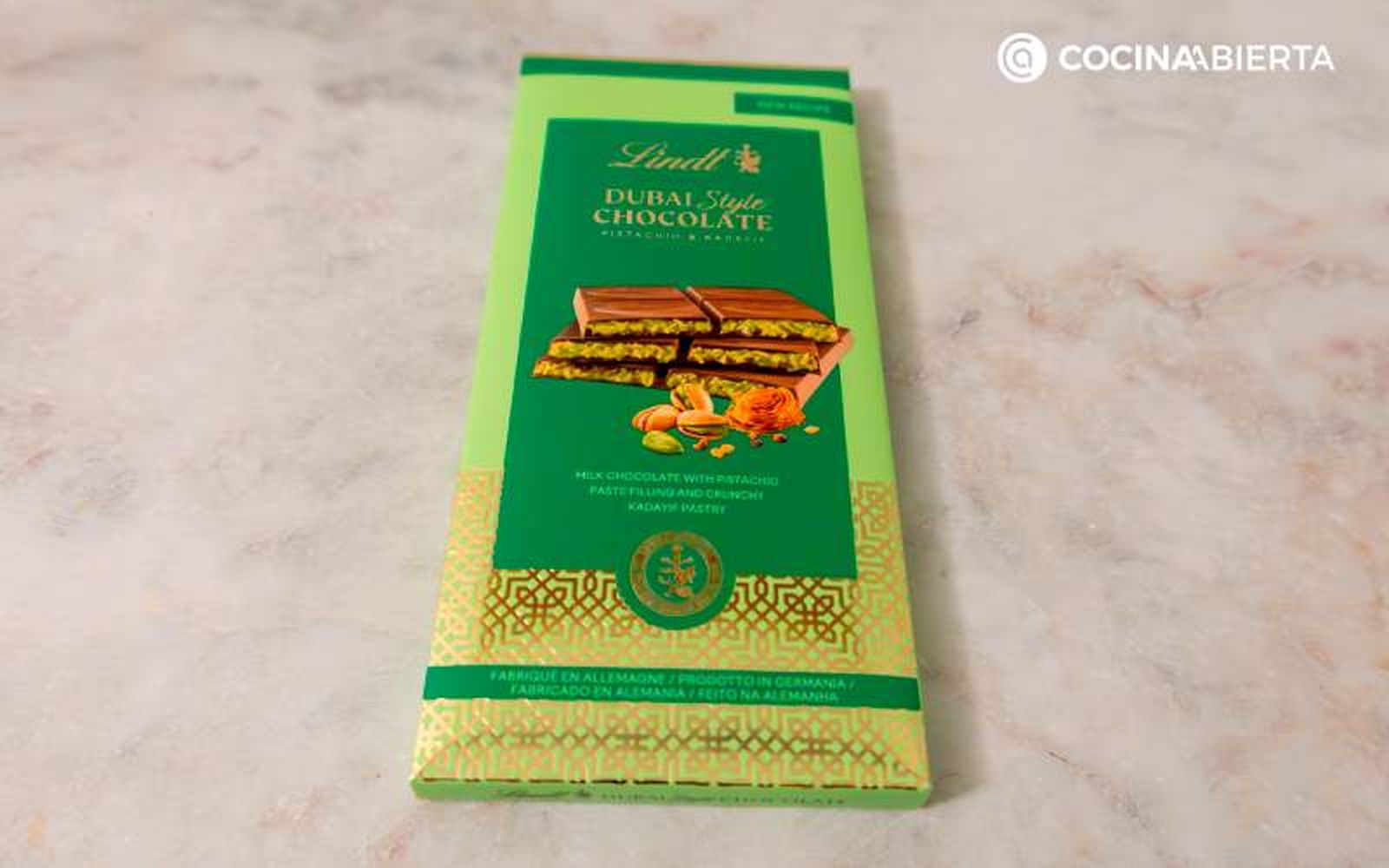 Tableta de chocolate Dubái de Lindt