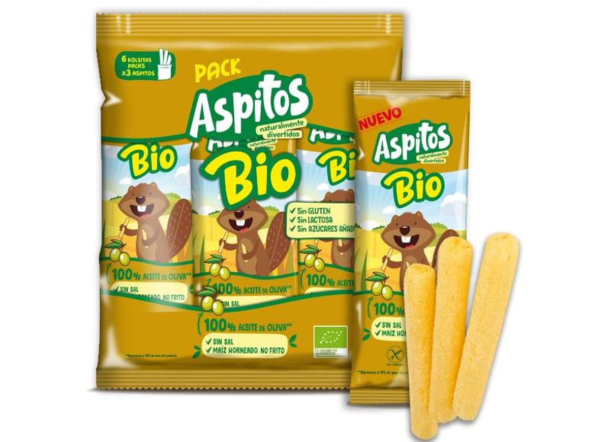 Snack de maíz ecológico con aceite de oliva virgen extra (sin sal)