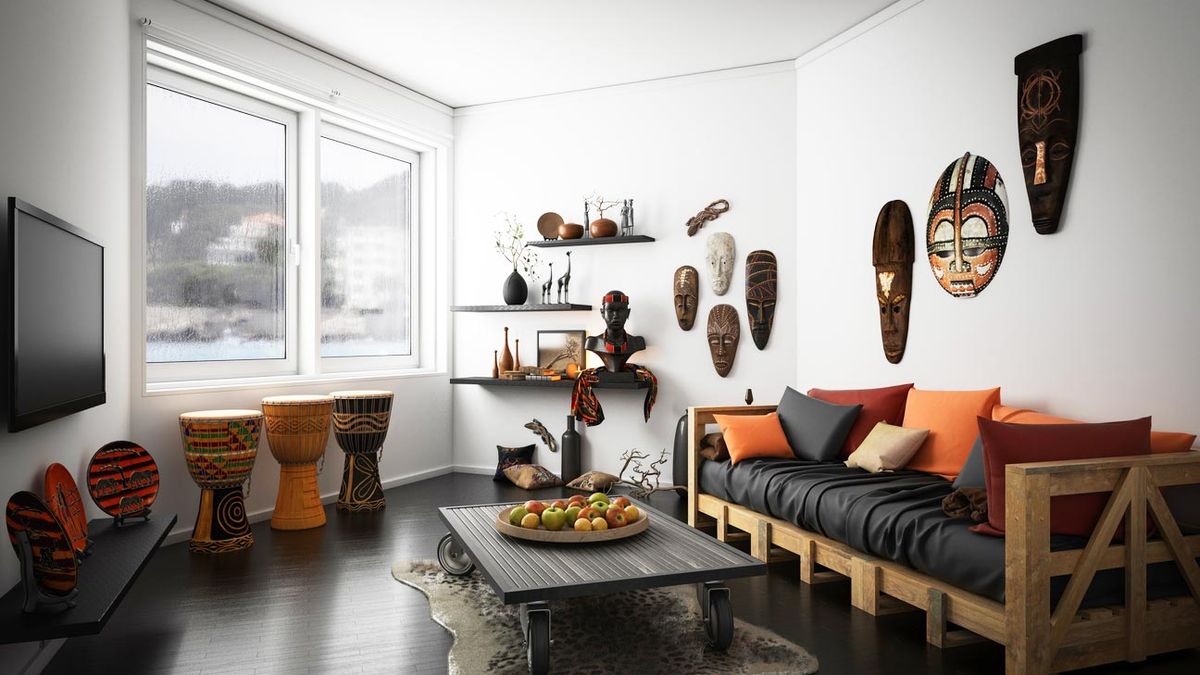 decoracion colorida africana