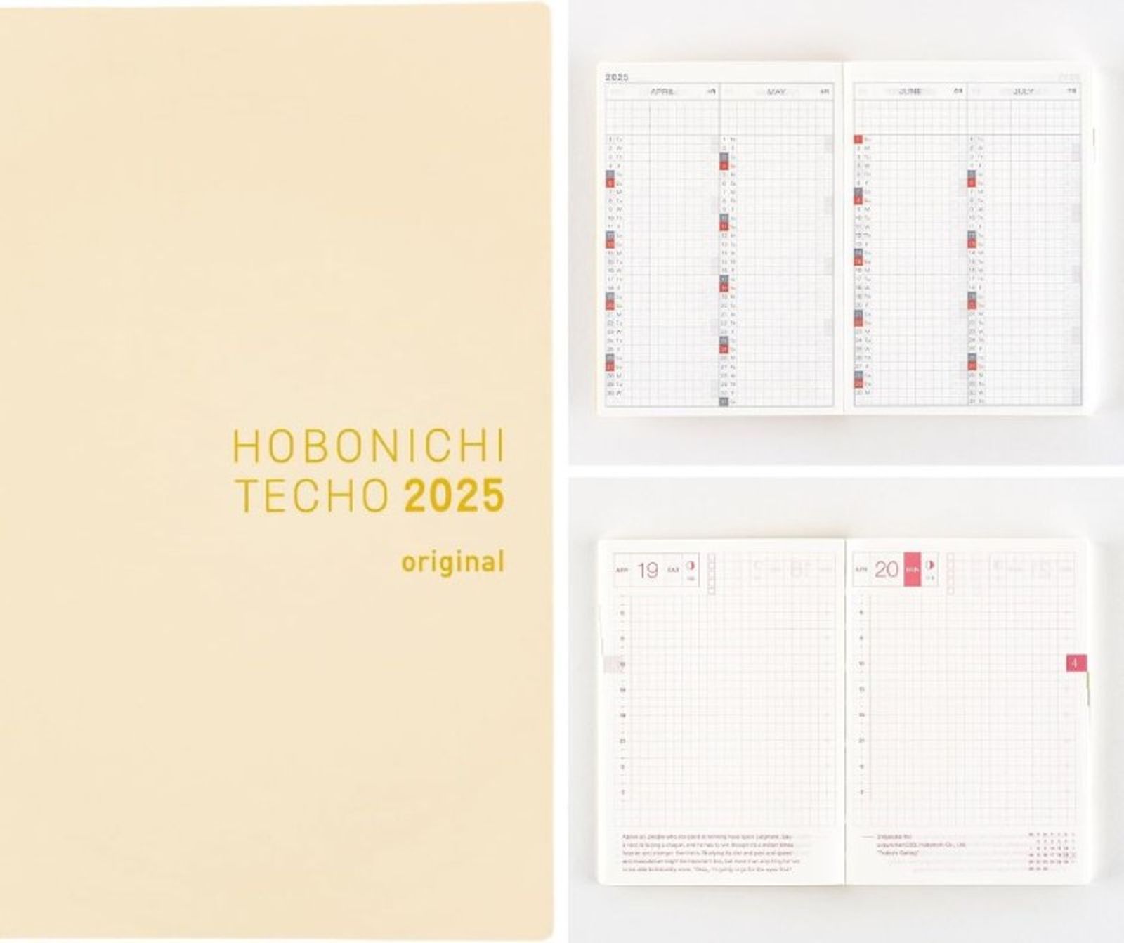 Agenda Hobonichi Techo, modelo Original de 2025 / Imagen: Amazon