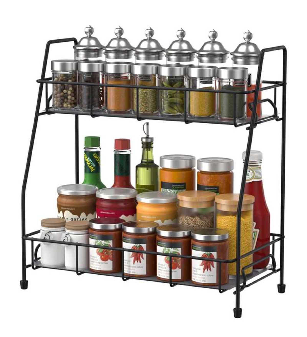 Especiero Organizador para Cocina con 2 Niveles de Bokiovin / Amazon