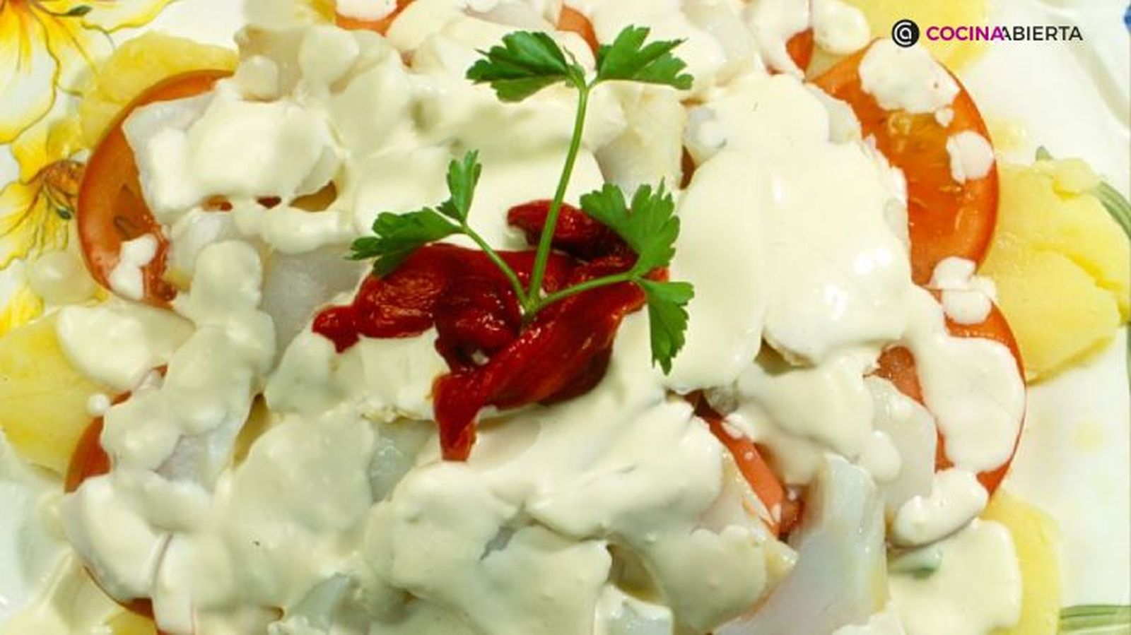 Ensalada de patatas y bacalao