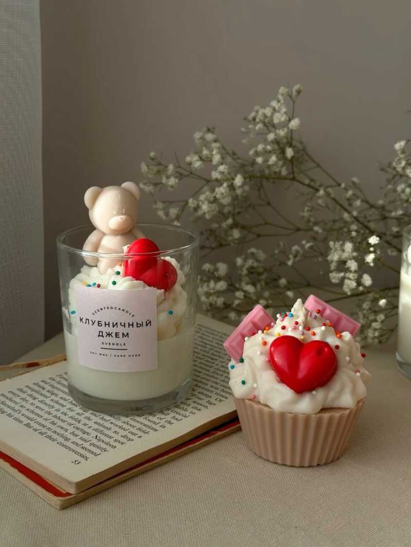 Velas aromáticas de San Valentín.