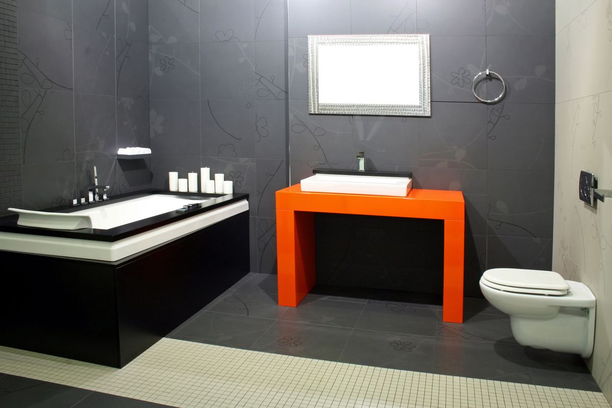 Ideas para decorar el baño en color negro 6