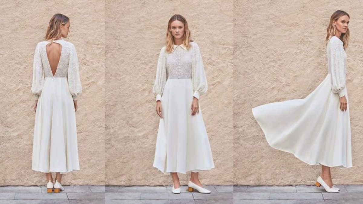 Vestido corto de novia / Fotos: L'Arca Barcelona