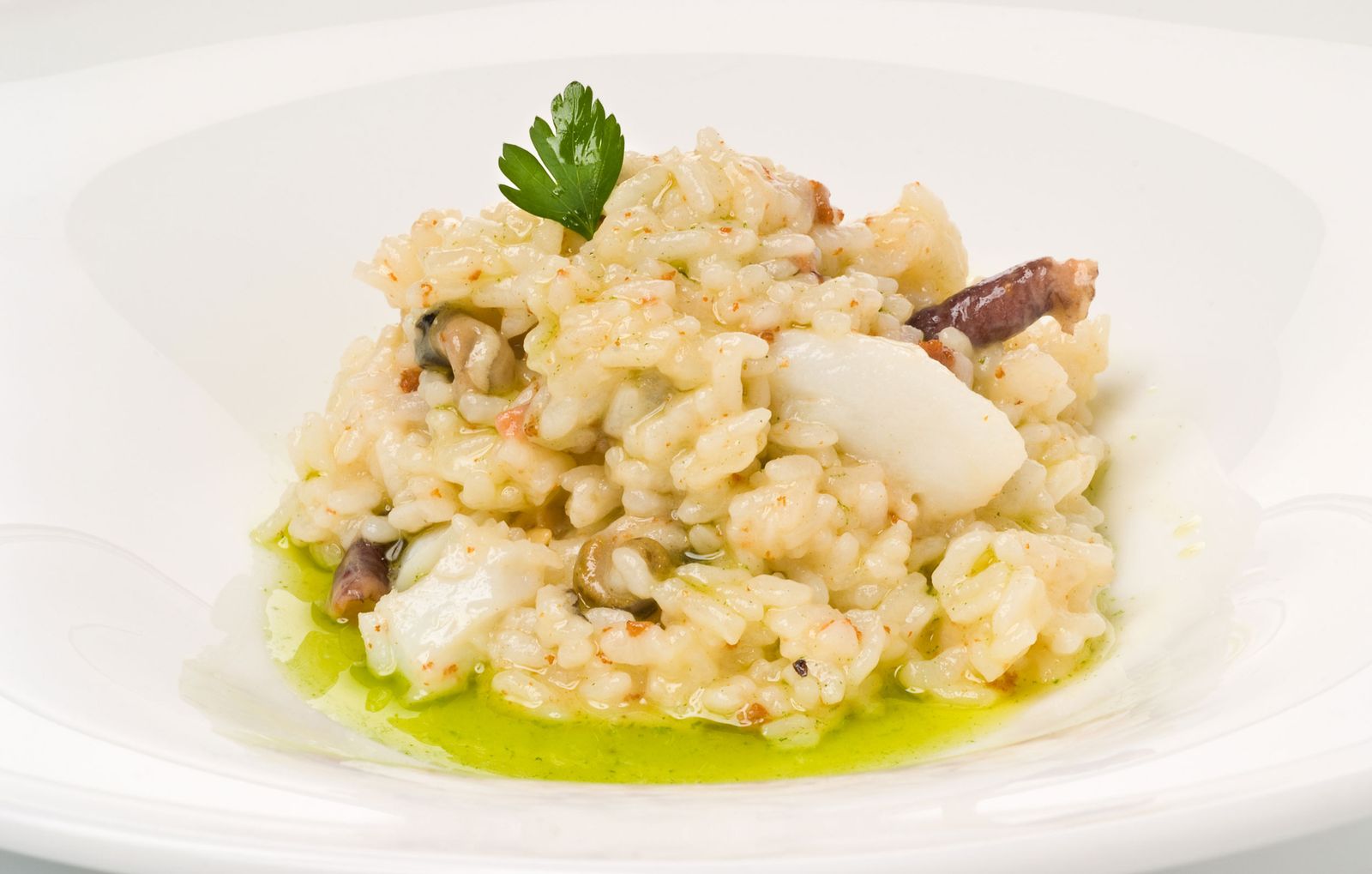 Arroz blanco con pil pil