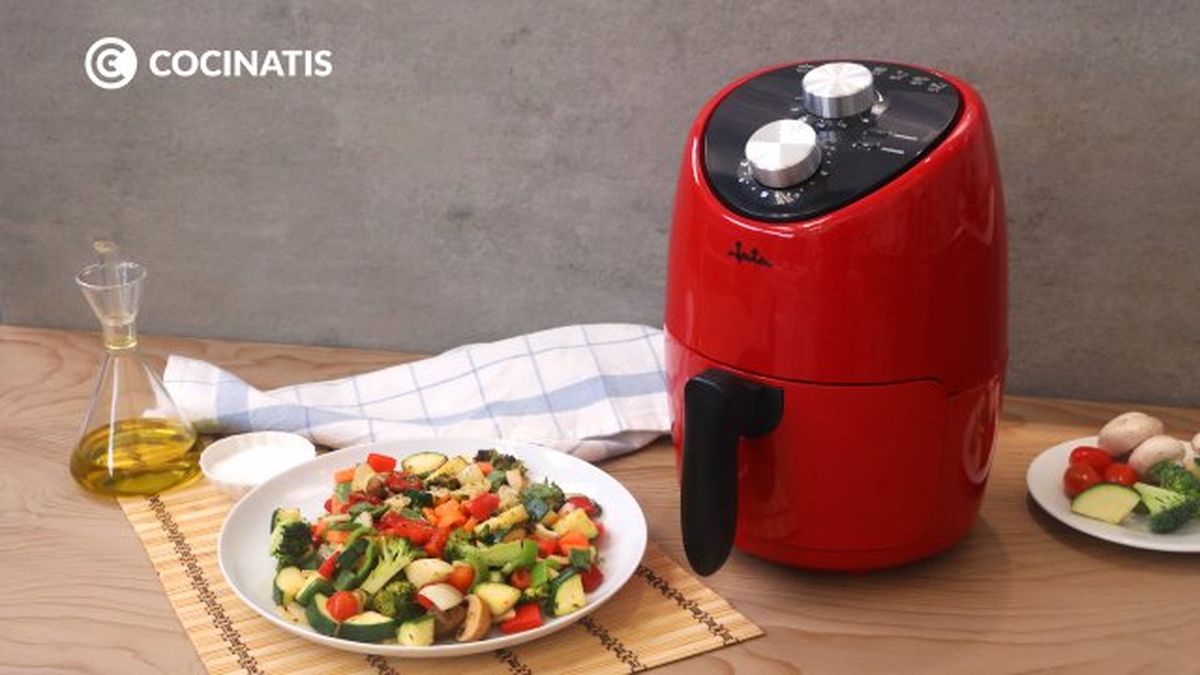 receta verduras en freidora de aire paso 4