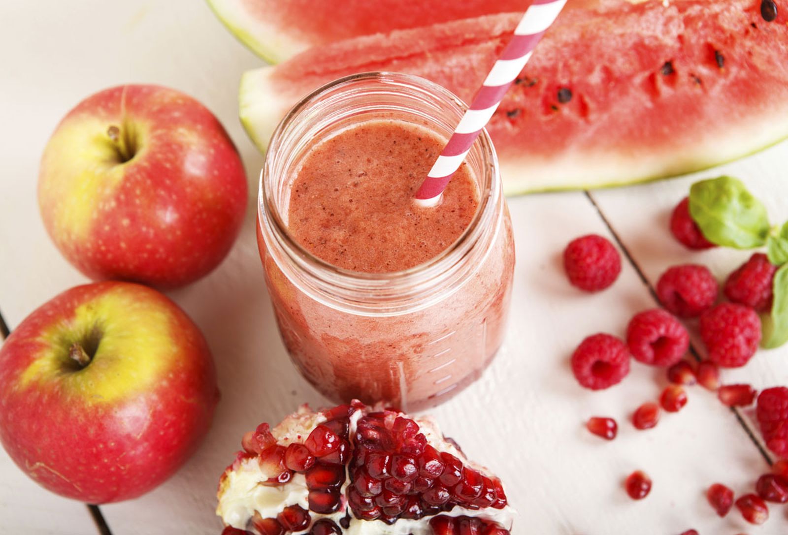 smoothie rojo organico con manzana sandia granada xl