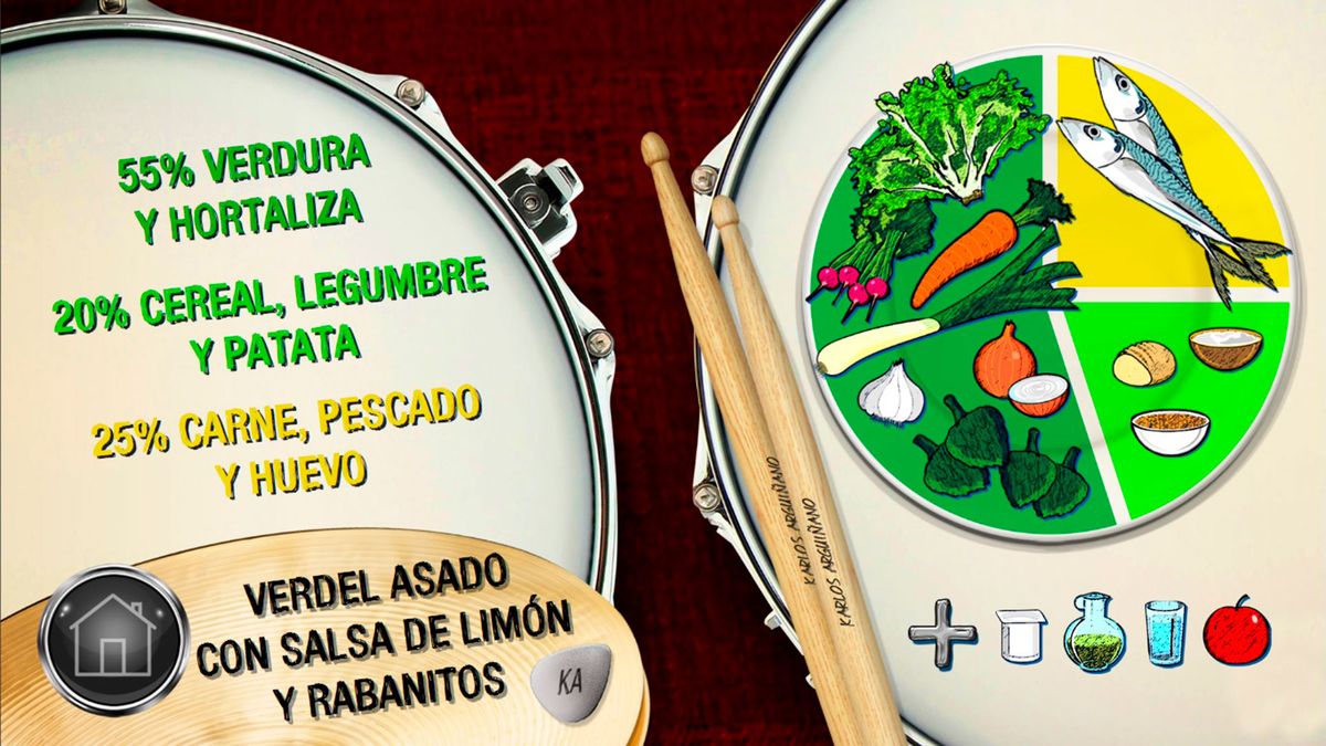 Plato equilibrado verdel asado con salsa de limon y rabanitos