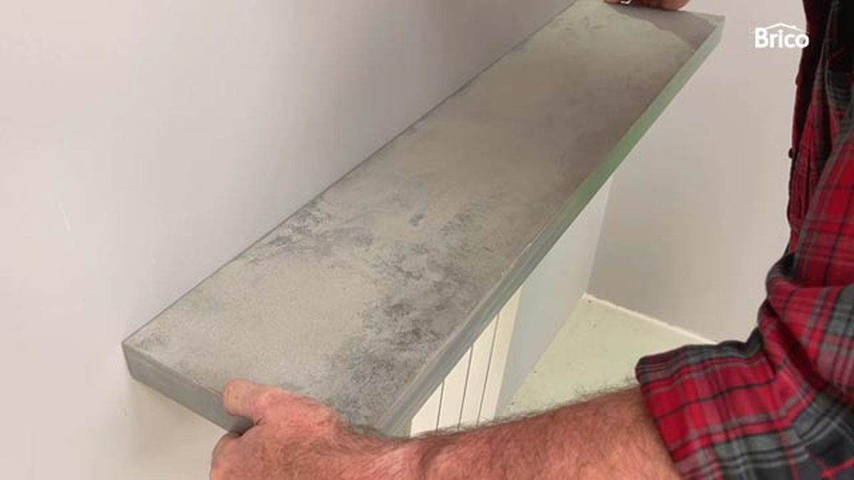 Como hacer una balda flotante de estilo industrial paso 13