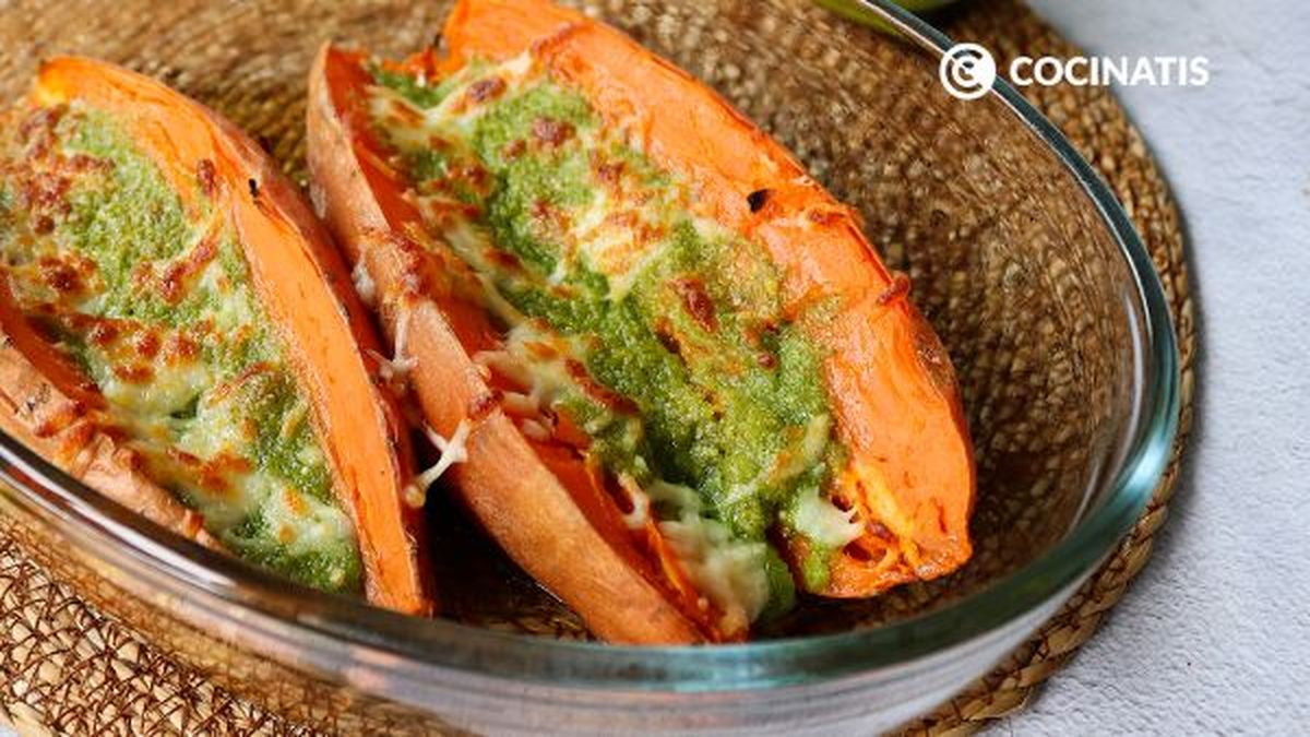 receta boniatos asados rellenos de pesto paso 4