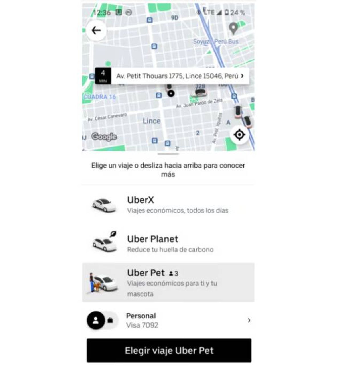 Uber Pet aplicacion conectar usuarios conductores privados viajar con mascotas