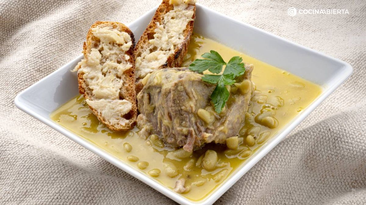 alubias verdinas con cordero receta