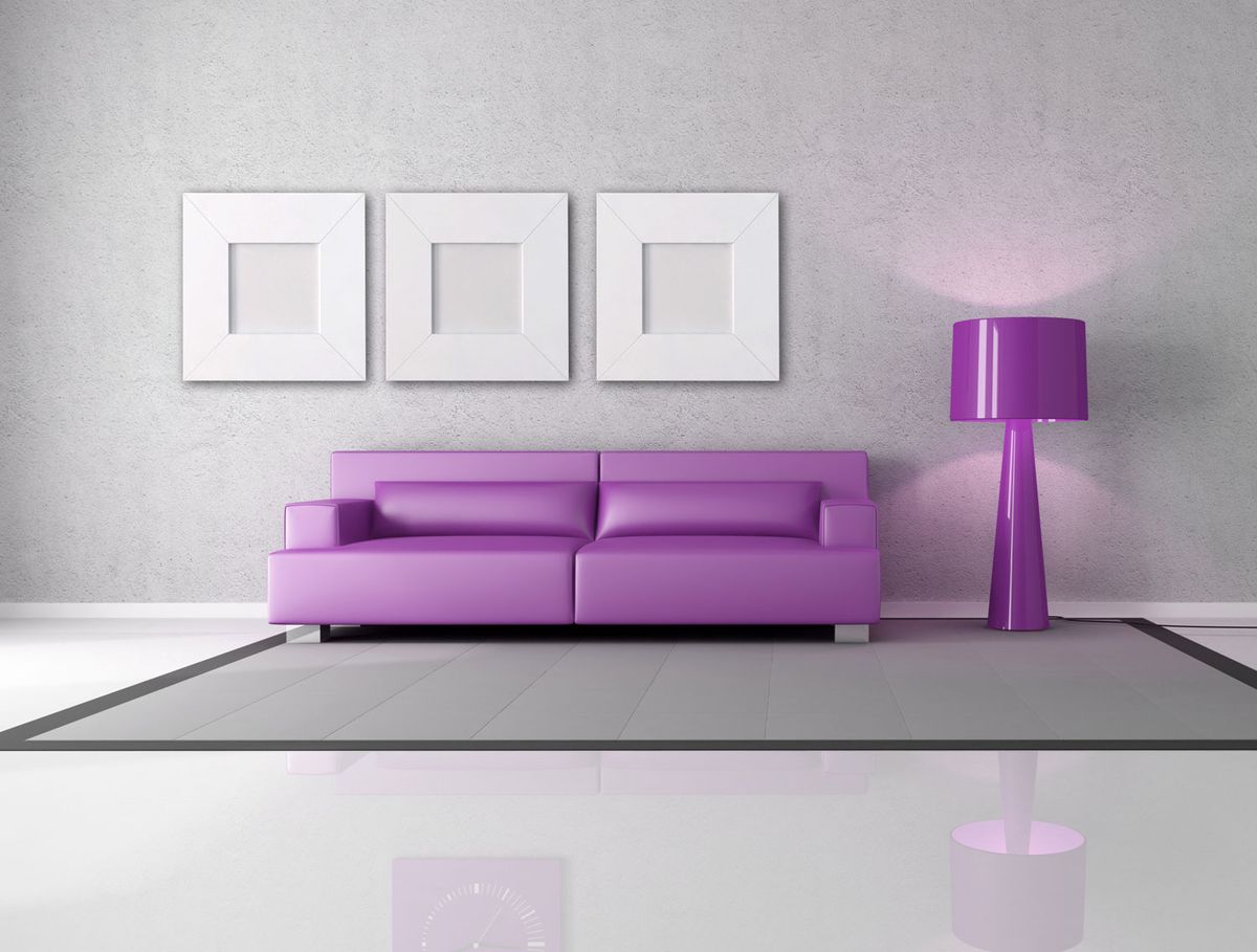 Ideas para combinar un sofá morado o lila 2