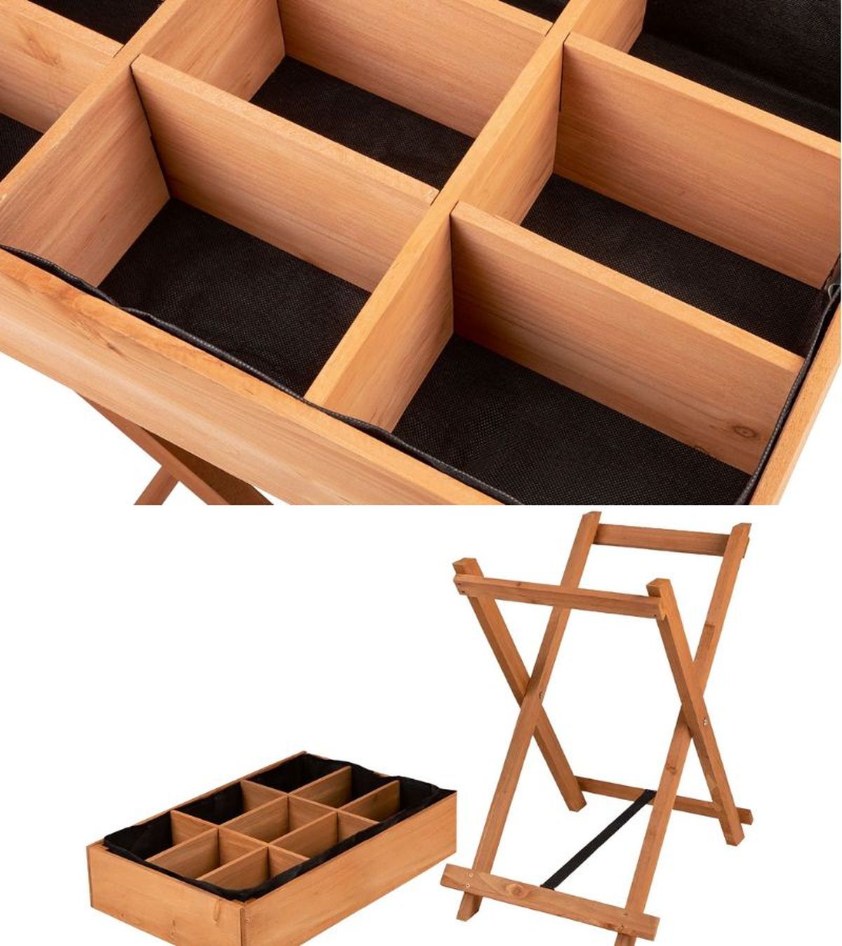 El huerto de aromáticas es plegable