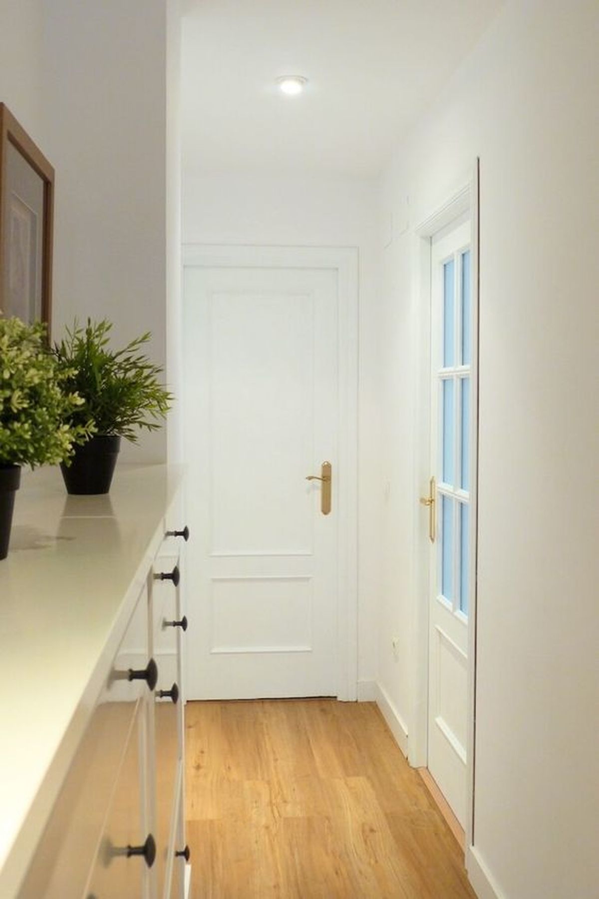 puerta blanca francesa manilla dorada