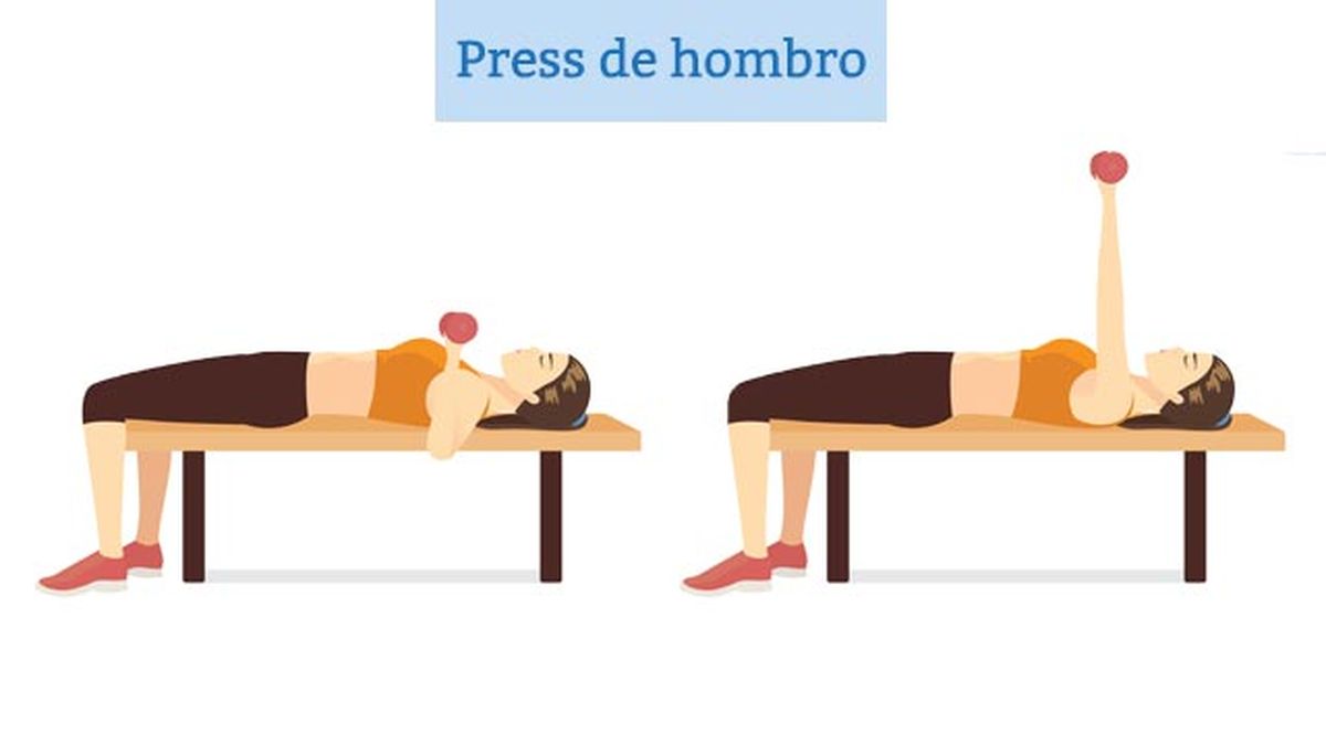 los mejores ejercicios con mancuernas para tonificar brazos en casa press hombro