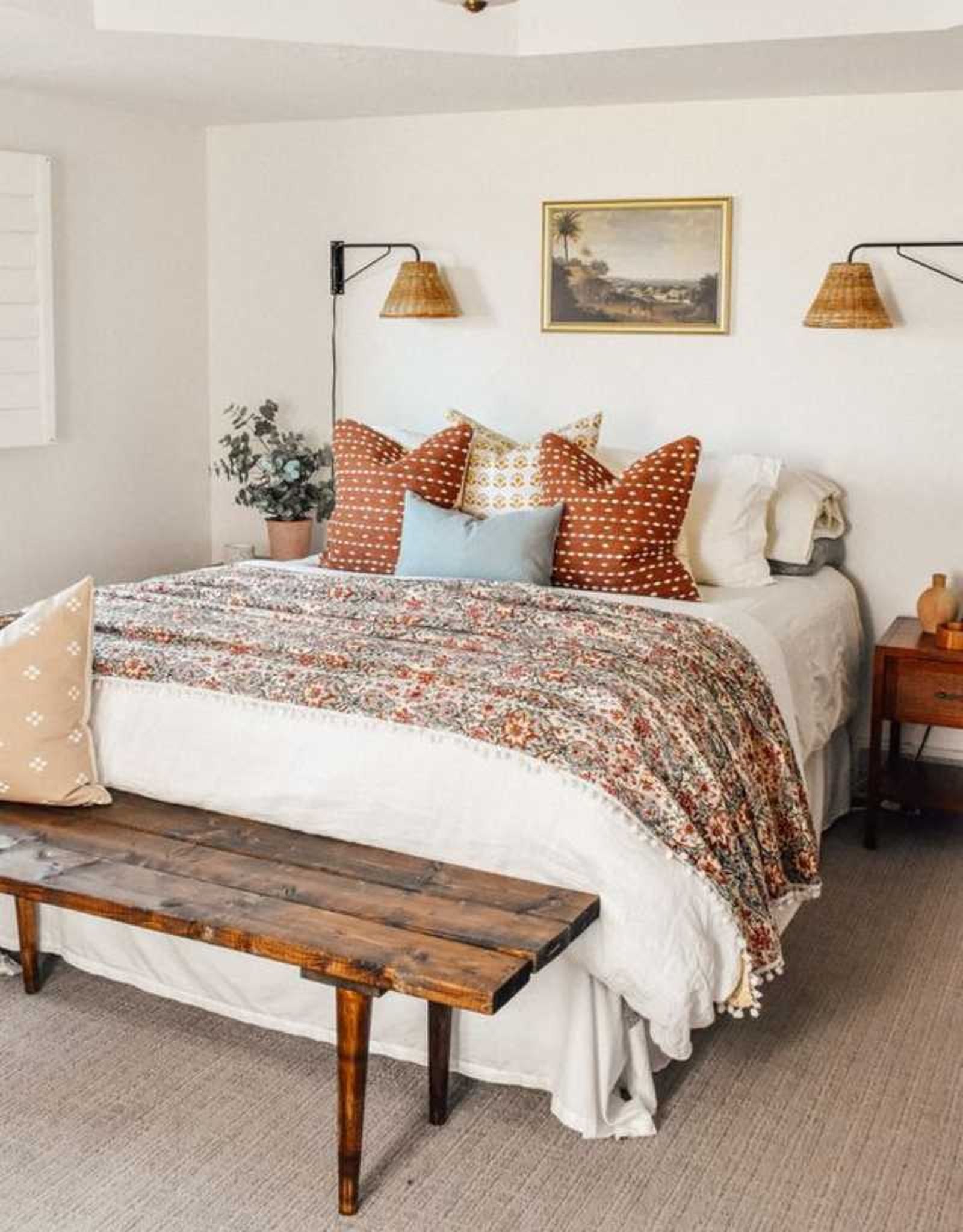 Dormitorio de estilo newstalgia.