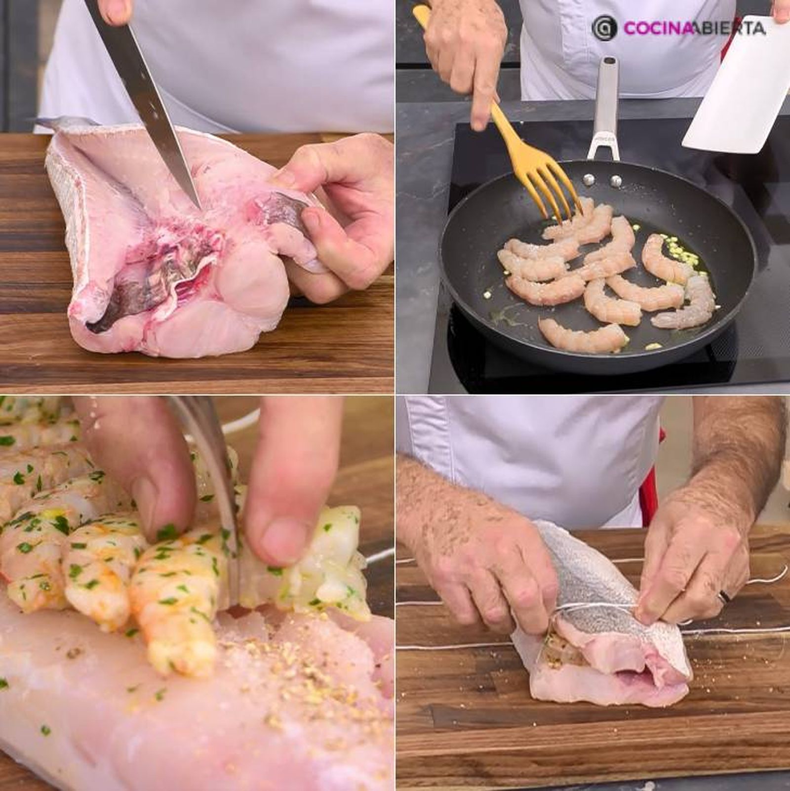 merluza rellena langostinos pasos