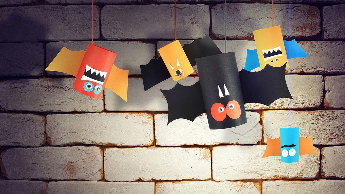 manualidades halloween murcielagos cartulina