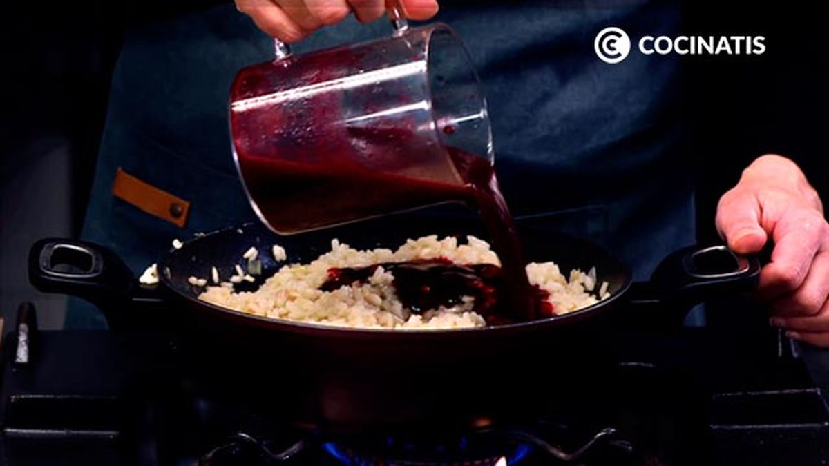 Receta de risotto rojo de remolacha  paso 5