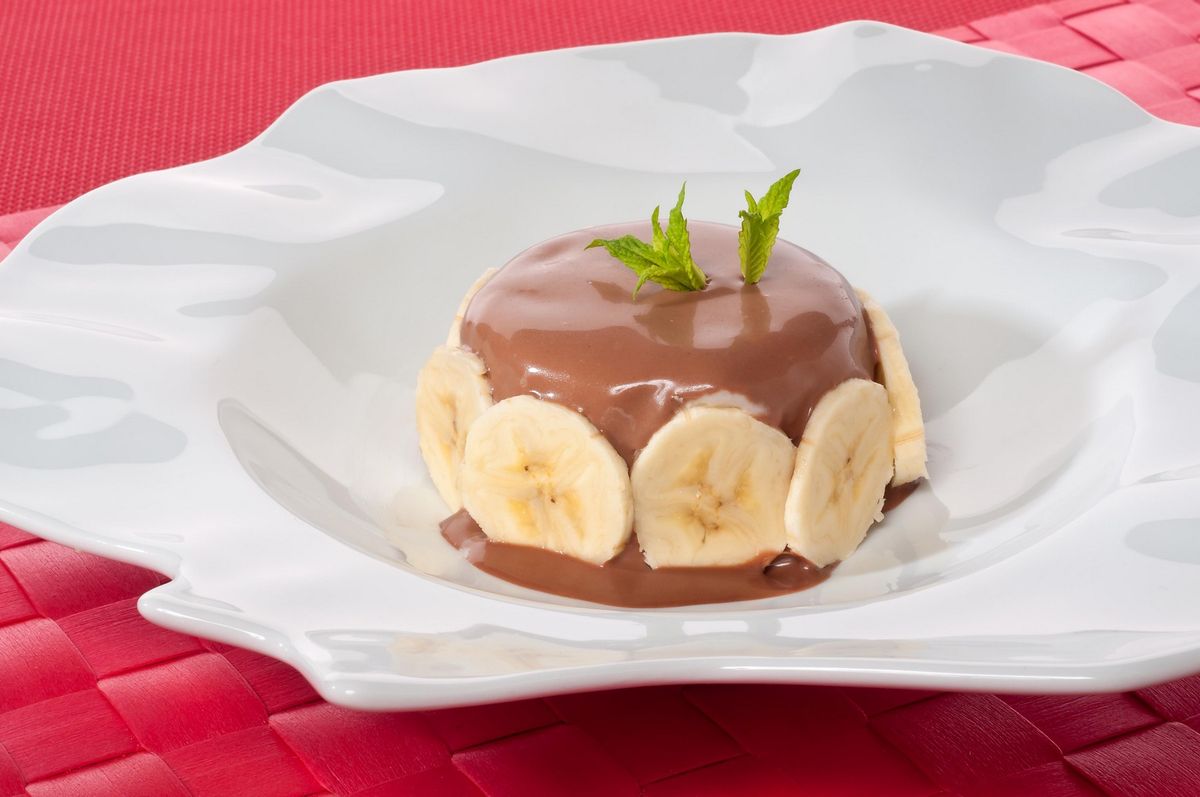 Mousse helada de plátano