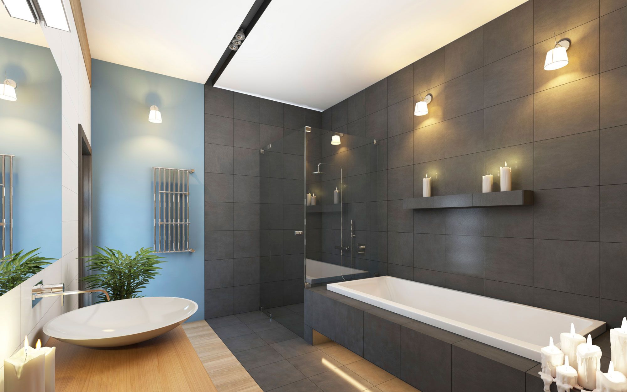 Ideas para decorar el baño en color negro 2