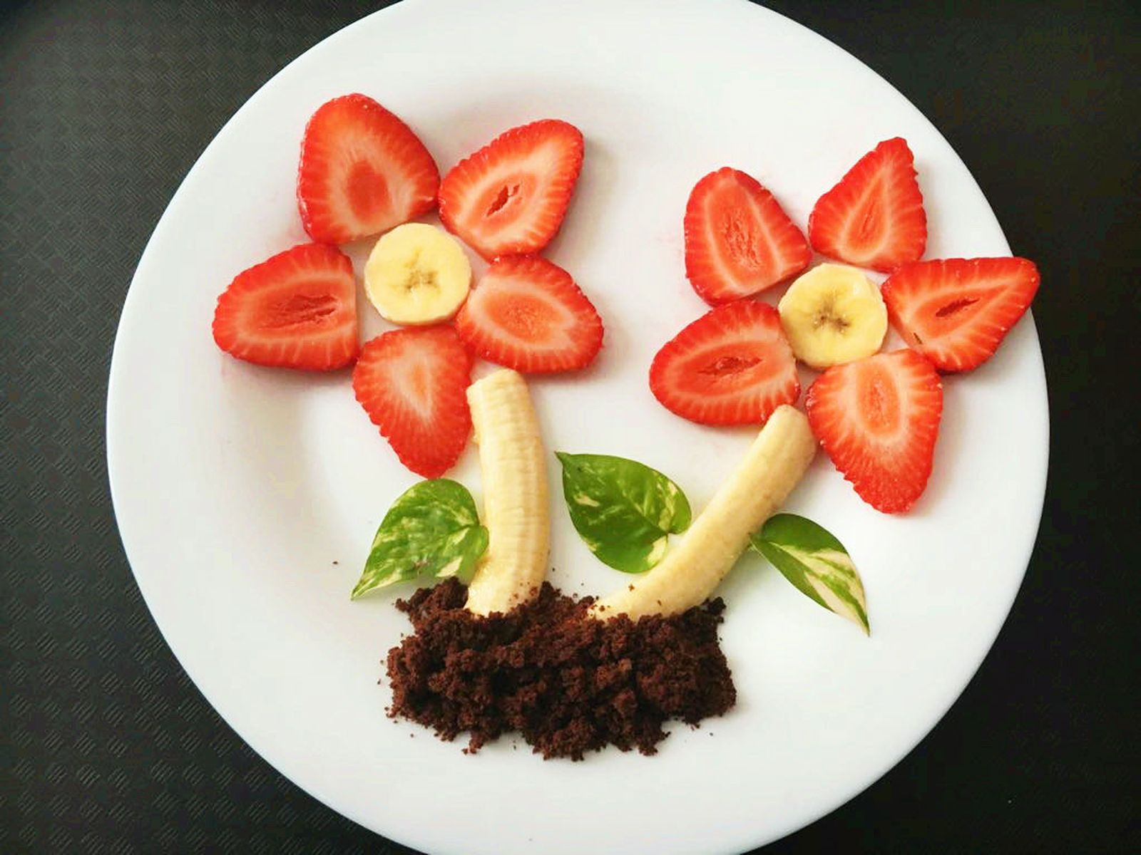 flores de fresa y platano xl