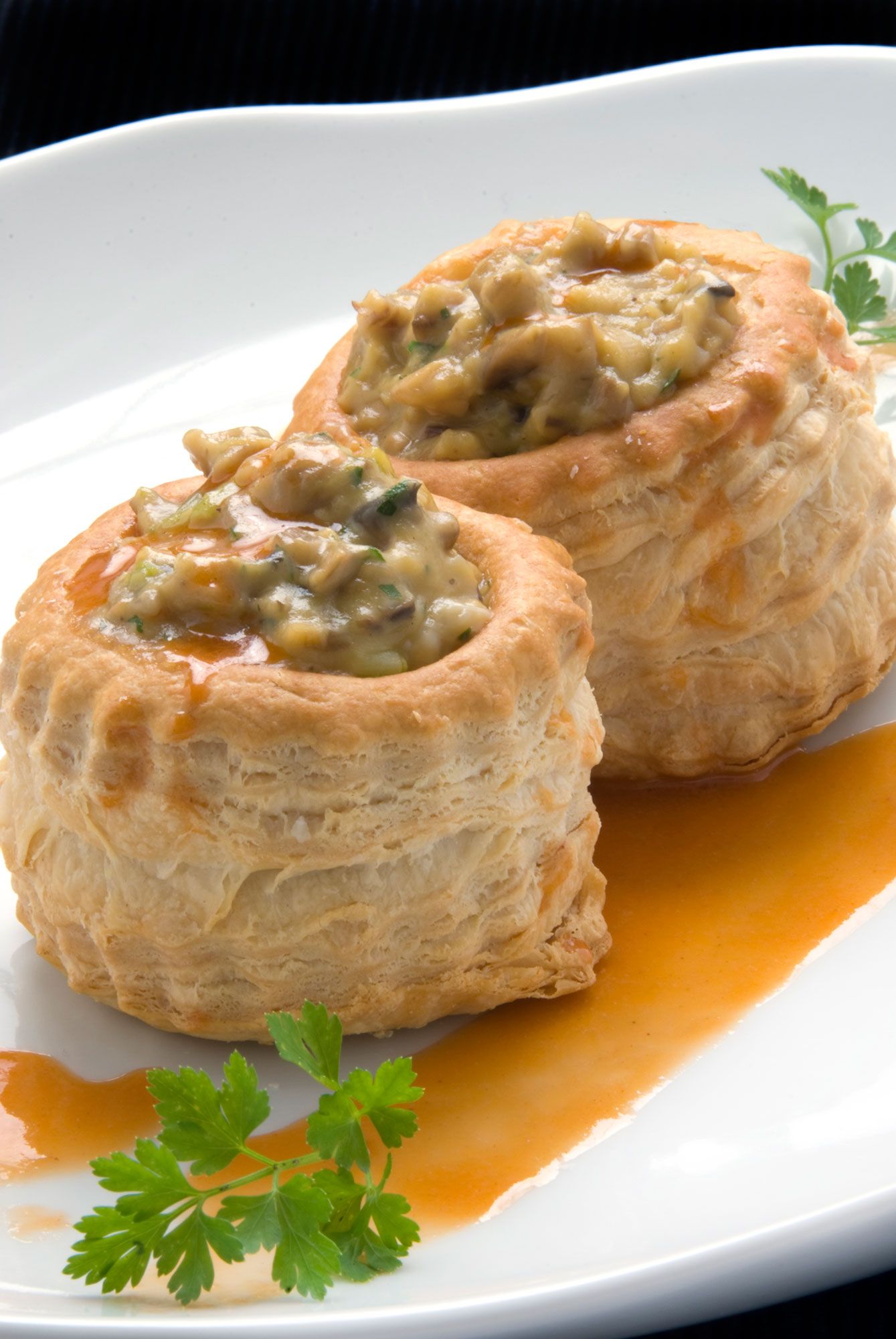 Receta Volovanes de ajos frescos champinones gambas xl vertical