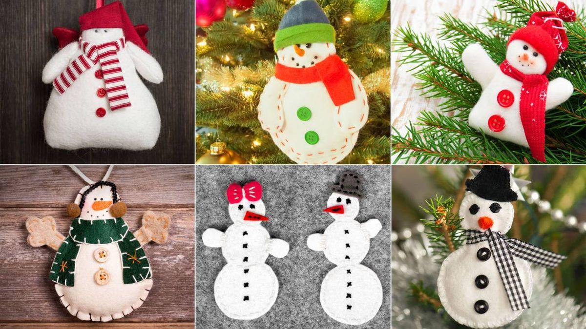 Ideas para hacer un muñeco de nieve de fieltro