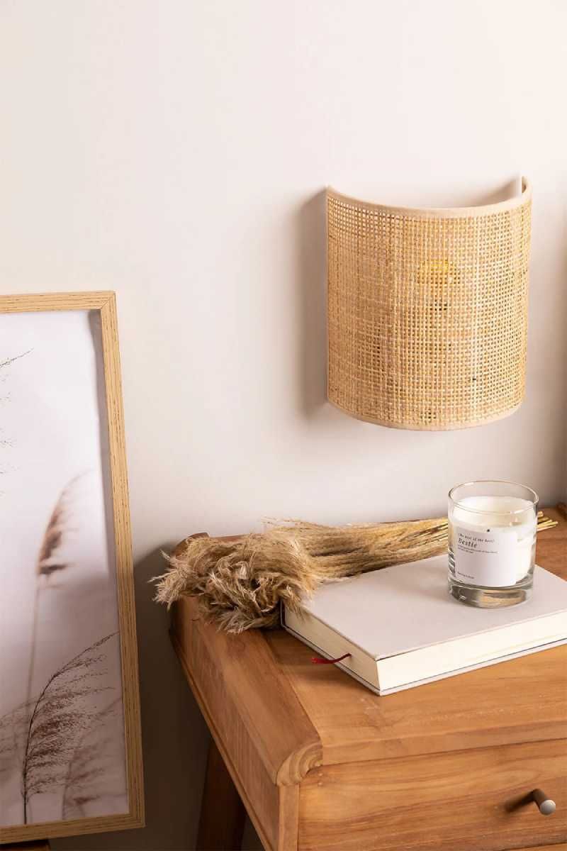 Lámpara de pared de fibras naturales Itse.