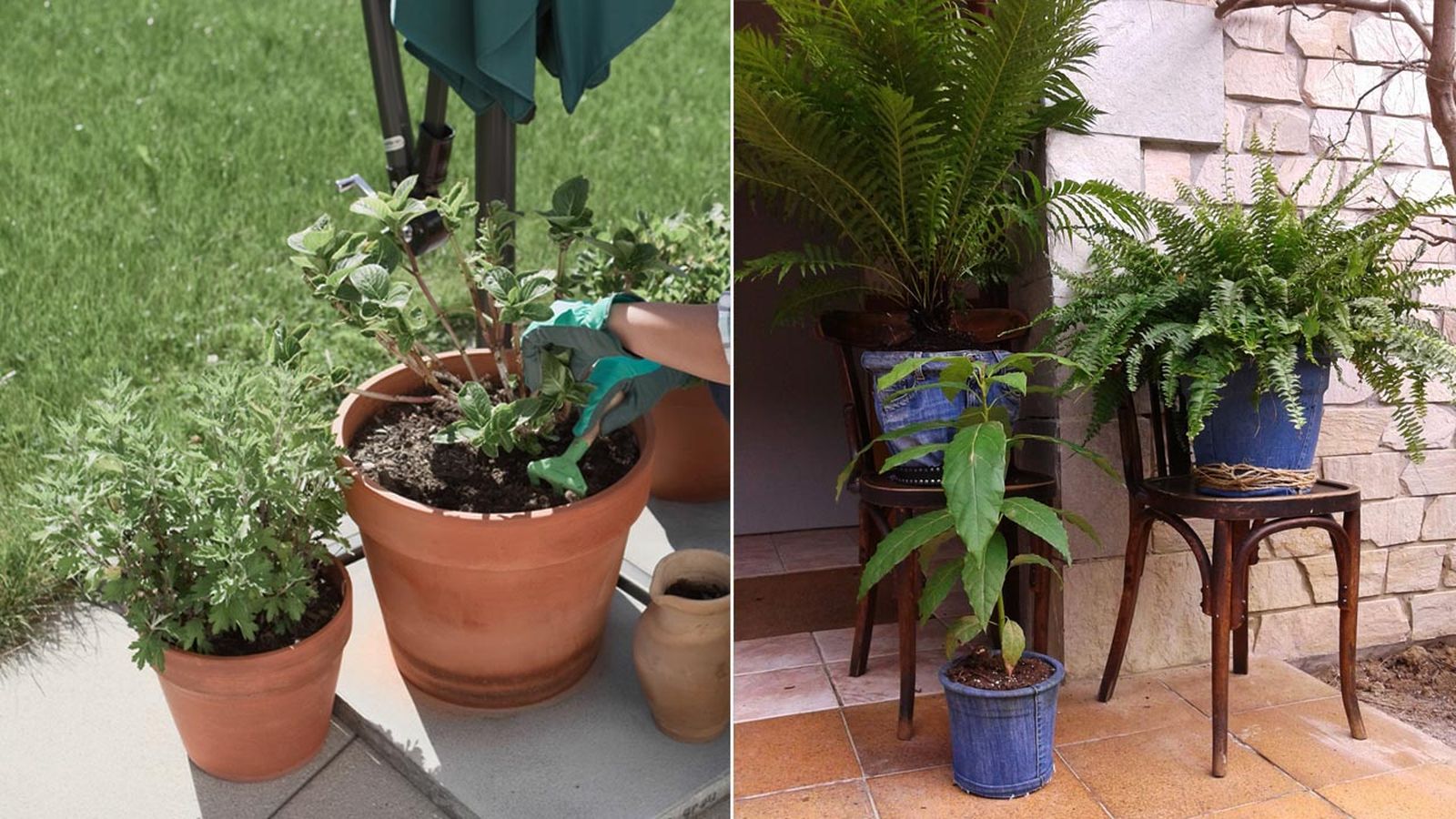 tiestos forrados tela vaquera brico 831 jardin xl