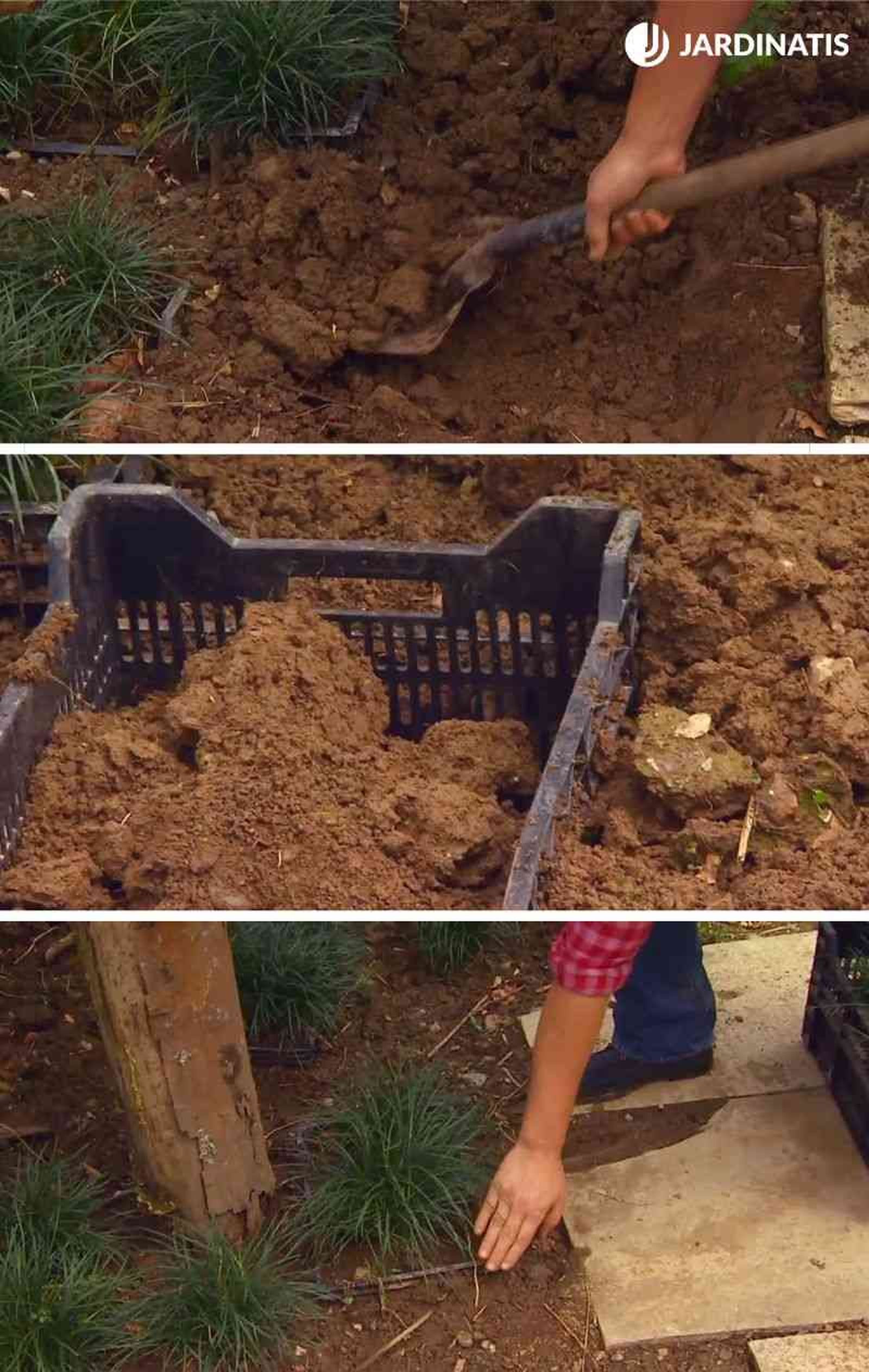 Paso a paso del truco de Iñigo Segurola contra los topillos en el jardín.