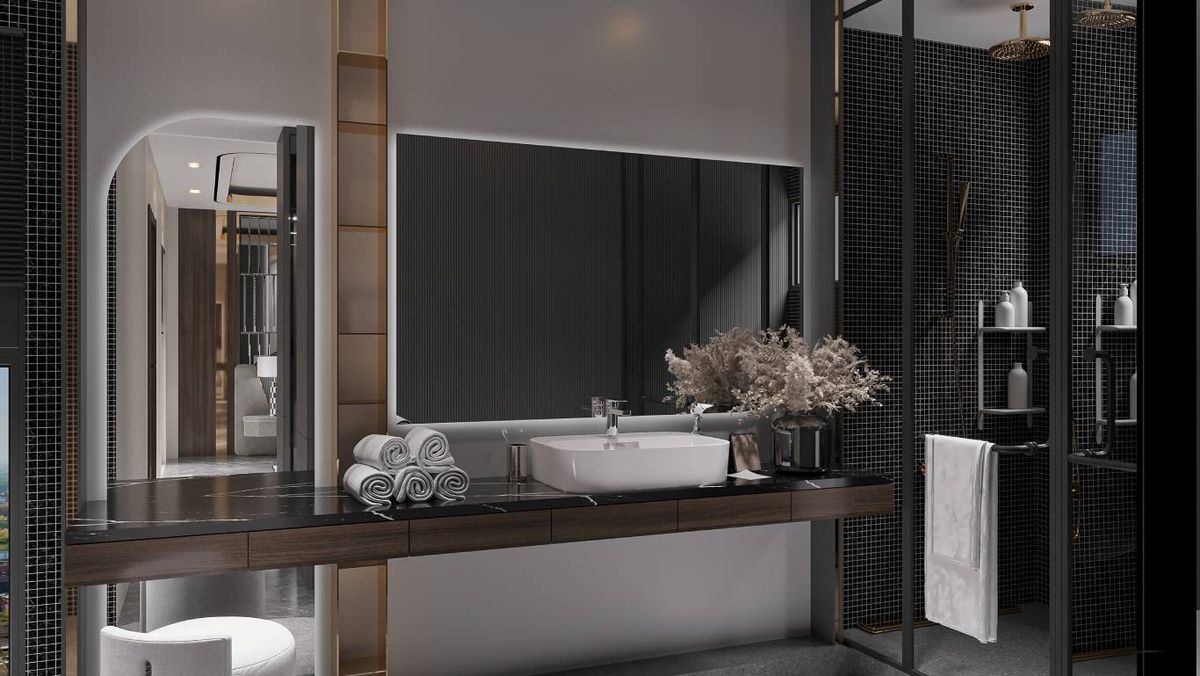 La ducha es uno de los espacios más visibles del baño.