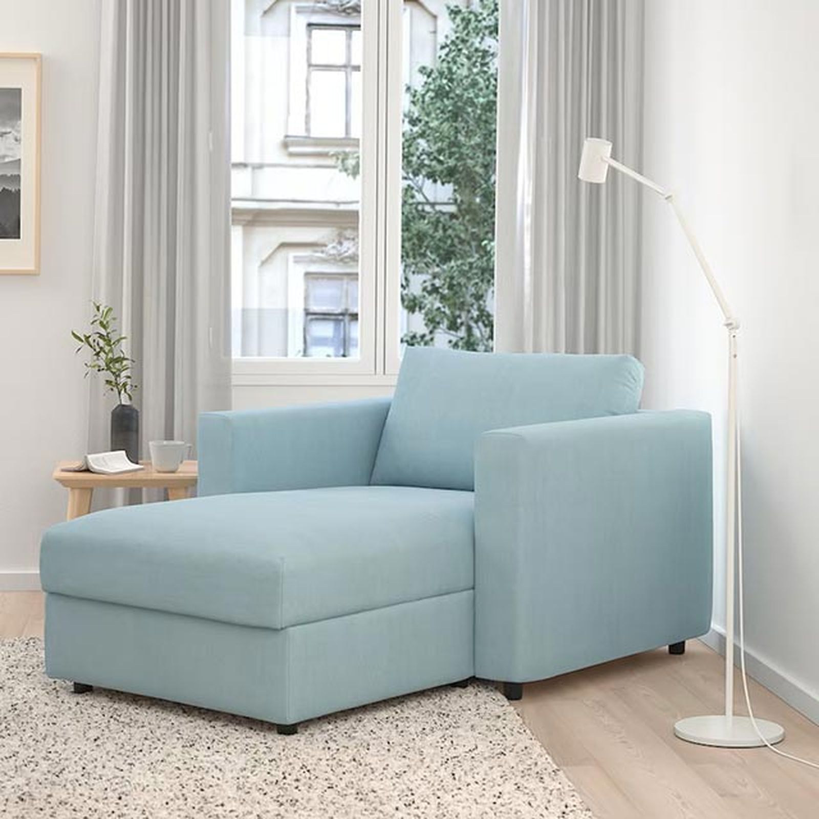 1  sillon relax ikea vimle azul claro