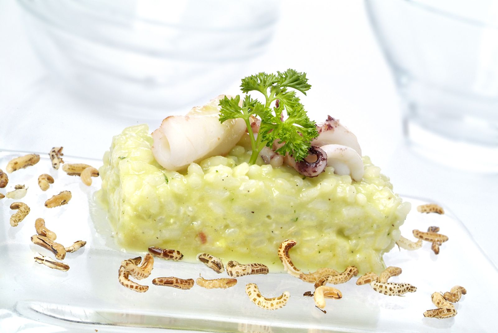 Risotto de aguacate al estragón