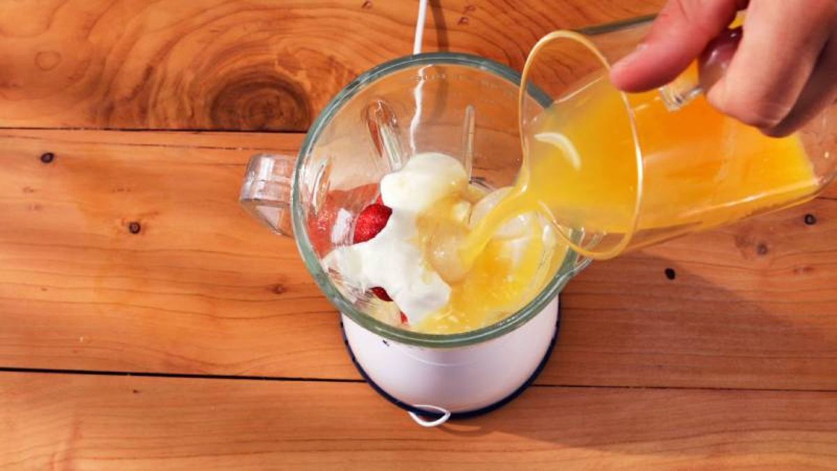 Smoothie de fresa   Paso 2