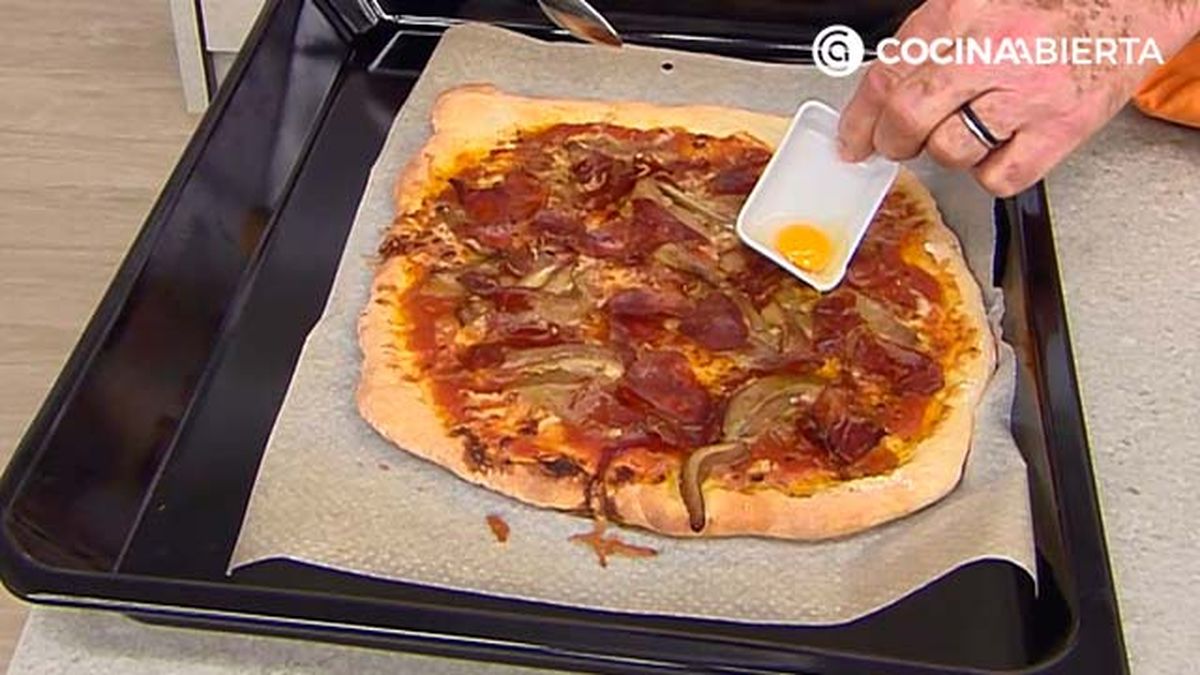 receta pizza setas queso jamon ka paso 6