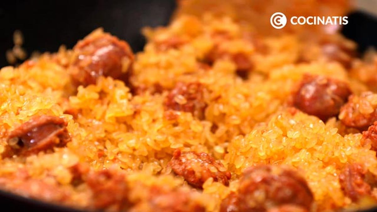 Receta de arroz con chorizo al horno  paso 3