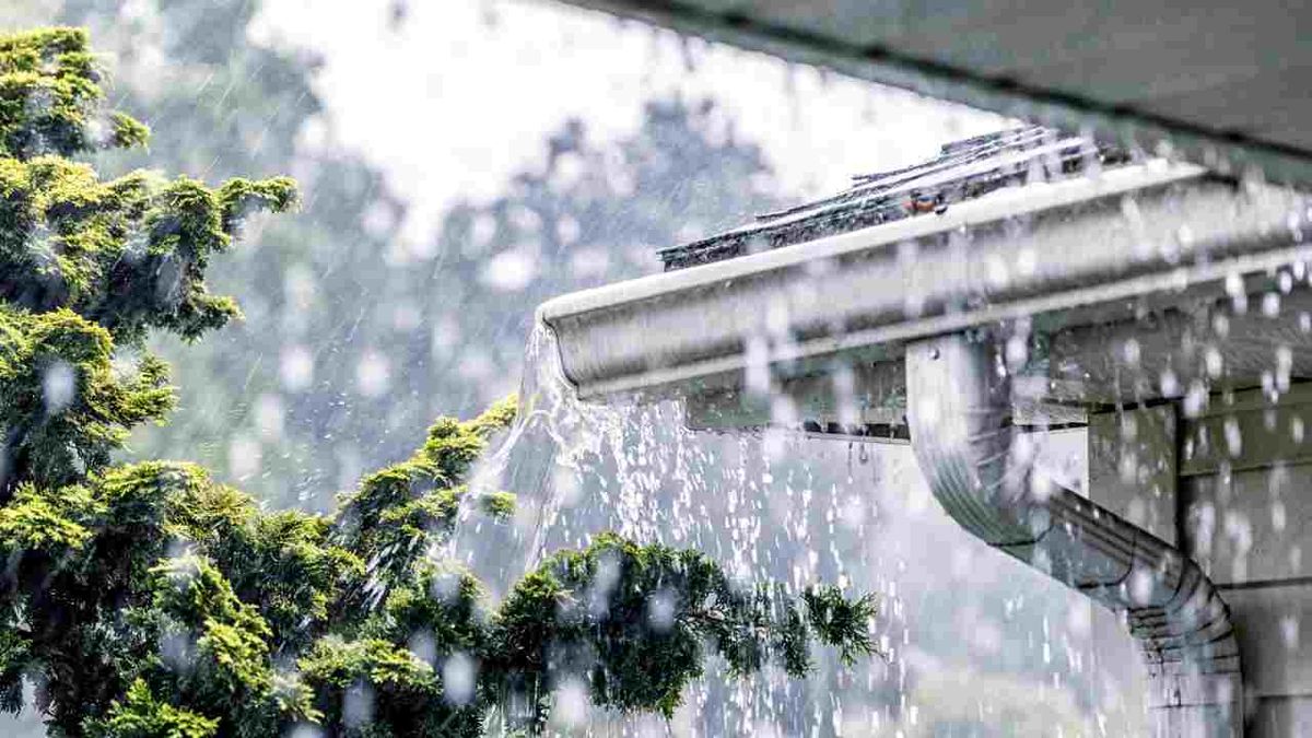 Canalón un día de lluvia