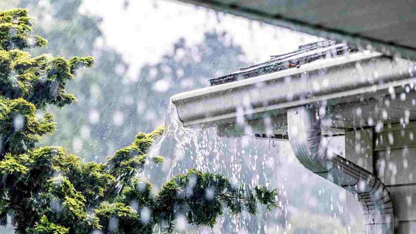 Canalón un día de lluvia